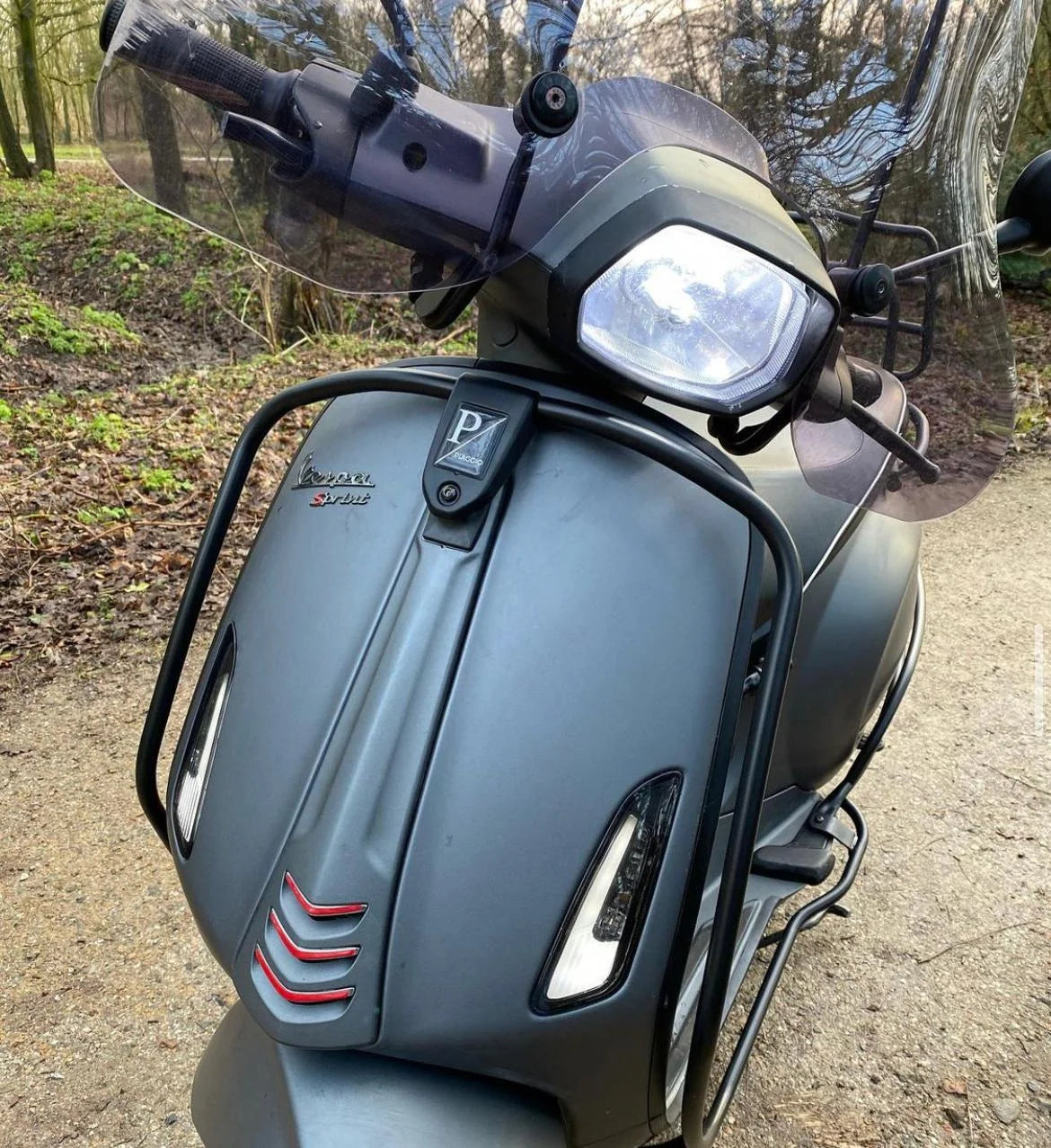 Vespa sprint/primavera Knipperlicht set Smoke Voorzijde